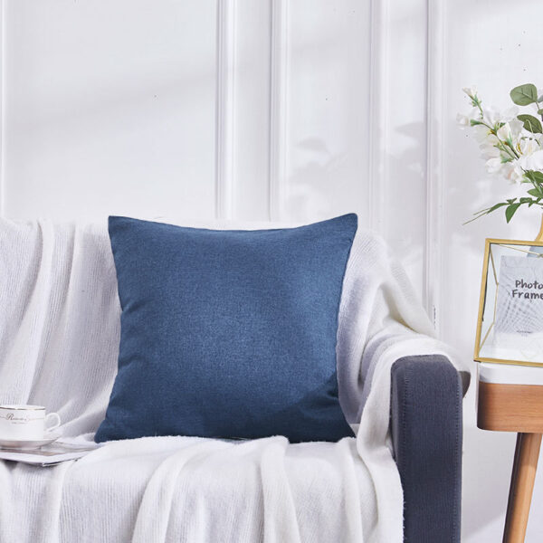 Solid color linen pillow cushion